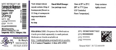 877-60 (Esomeprazole Magnesium Dr 20mg 60ct 60760 877 60)